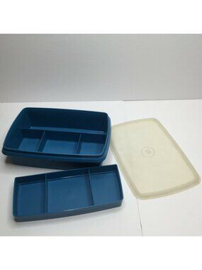 Vintage Tupperware Tuppercraft Rectangle Food Container Box Storage Organizer